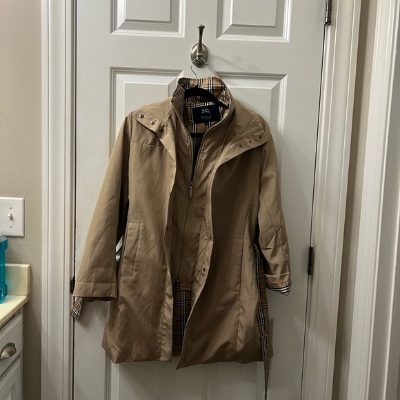 Burberry classic checkered coat trench jacket usa Small Medium - Picture 2 of 14